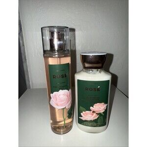 Bath & Body Works ROSE Fine Fragrance Body Mist Spray And Lotion Set New